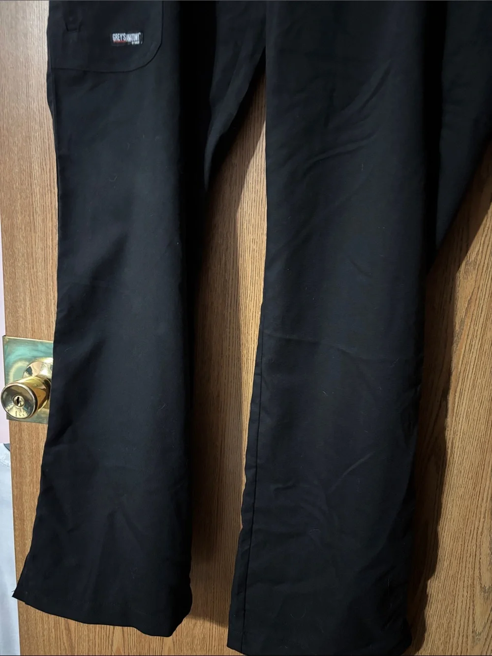 Grey's Anatomy Black Men's Drawstring Jogger Scrub Pants